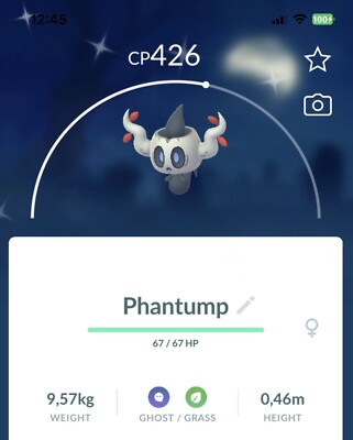 Shiny Phantump Pokemon Gen6 Go Same/30 day Pokémon Trevenant Kalos Read Desc