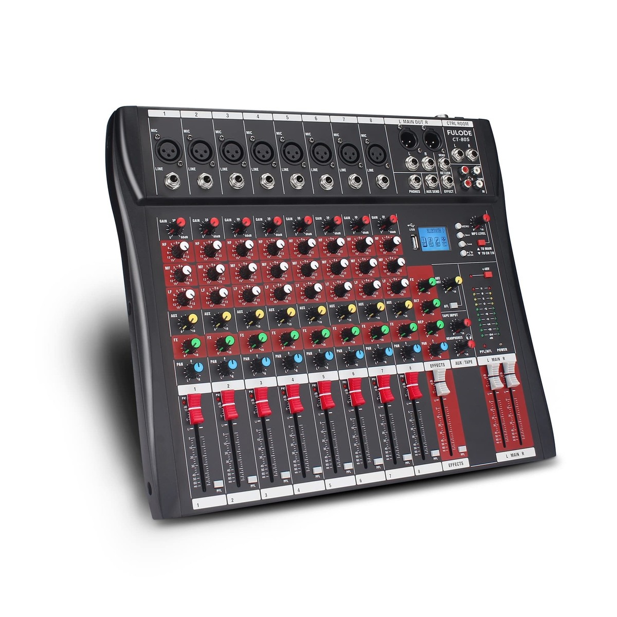 FULODE CT-80S Professional audio mixer 8 Channel with MP3 Player+