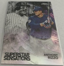2018 Topps Chrome Baseball Anthony Rizzo Chicago Cubs Superstar Sensations #SS-9
