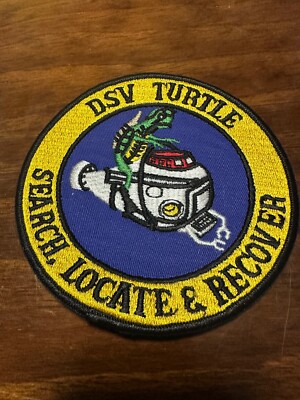 Vintage US Navy Submarine DSV Turtle Undersea Recovery Vehicle Patch