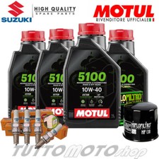 Tagliando SUZUKI GSF 600 Bandit S 2002 2003 Kit Motul 5100 Filtro Candele GSF600