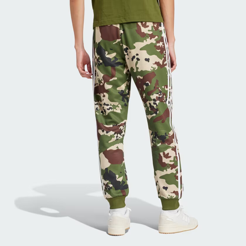 adidas gazelle silver green womens camo sst track top