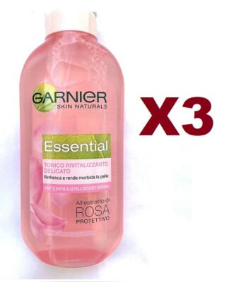 3 GARNIER ESSENTIAL SANFTES REVITALISIERENDES TONIKUM MIT ROSENEXTRAKTEN 200ML