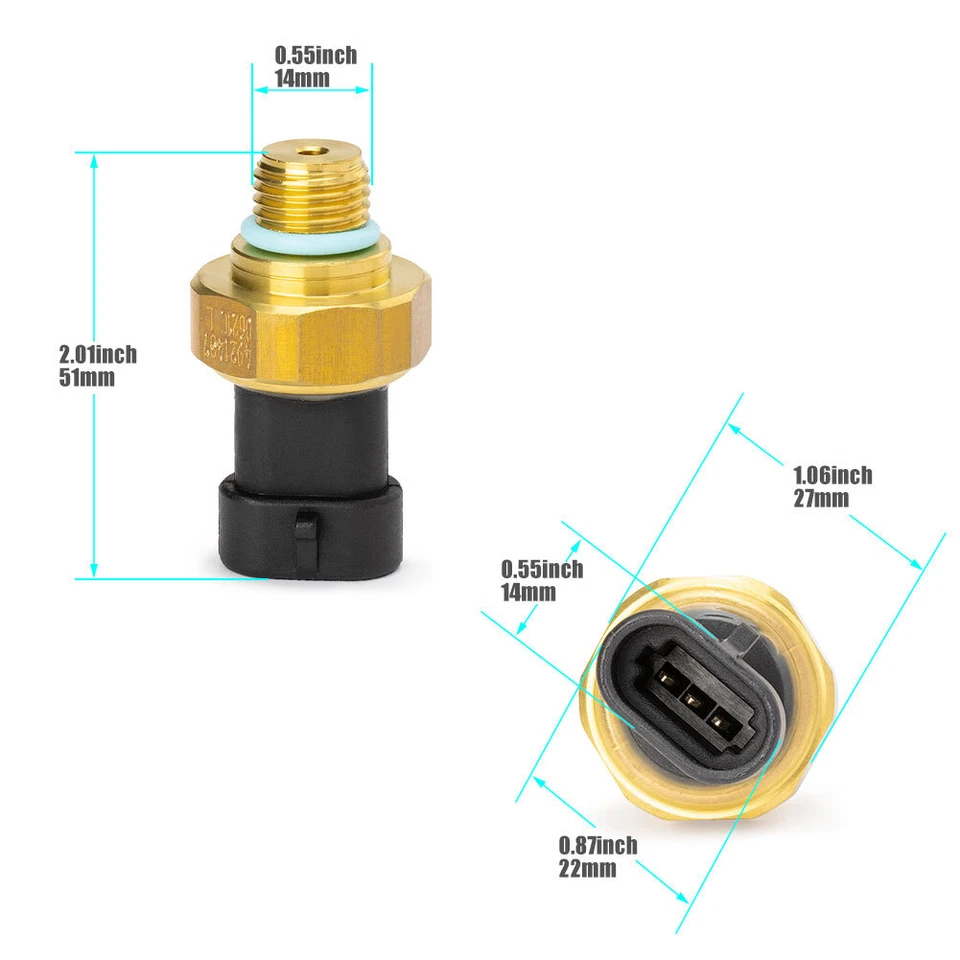 1x 4921487 Sensor de presión de aceite para Cummins N14 M11 ISX 3083716 PS398 nuevo 3080406 Foto 2 de 4