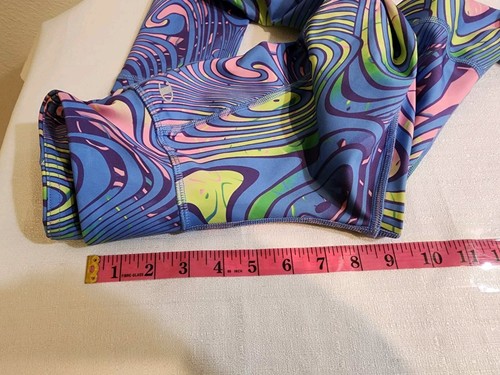 Champion Girls Small 7-8 Tie-Dye Leggings Stretchy Multicolor Neon Active Retro - Picture 10 of 11