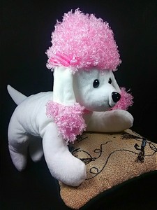 white poodle stuffed animal