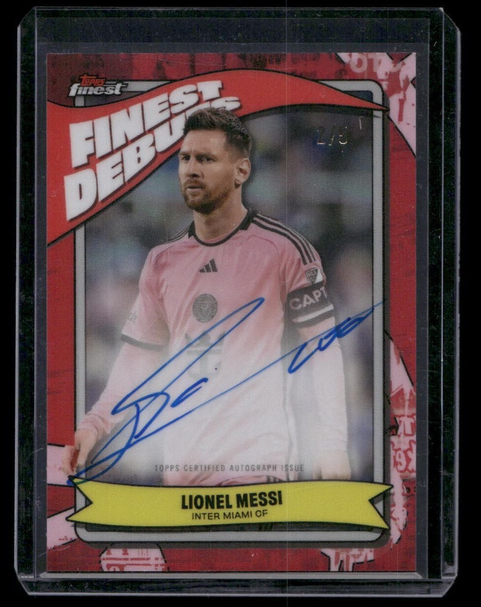 2024 Topps Finest LIONEL MESSI Finest Debuts ON-CARD AUTO /5