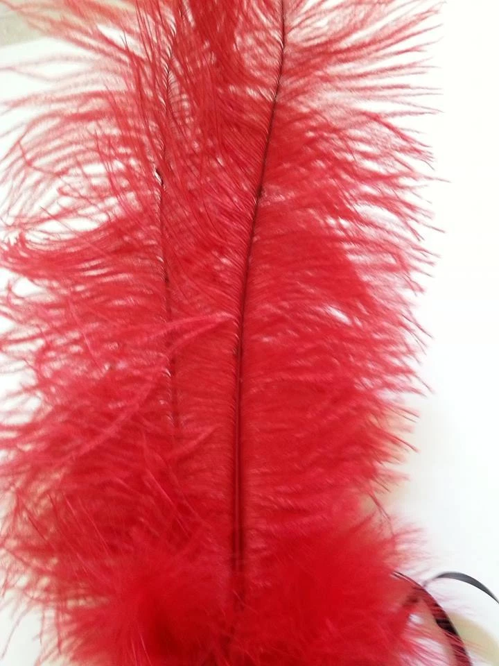 GIPSY RENAISSANCE VENETIAN NEW ORLEANS MARDI GRAS MASK FEATHERS ROSE RHINESTONE - Image 3 of 4