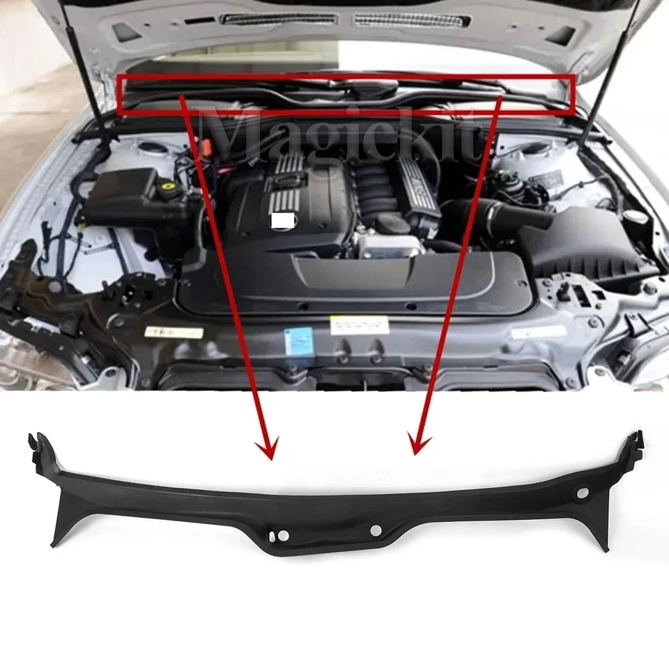 51717065284 Front Windshield Wiper Cowl Cover For BMW 7 Series E65 E66 02-2008 - Image 2 of 4