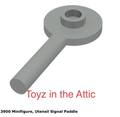 Lego 1x 3900 Light Gray Minifigure, Utensil Signal Paddle 6941 6954