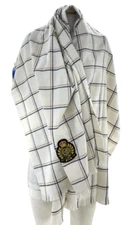 Lauren Ralph Lauren Long Scarf Shawl Wrap Cream Crest