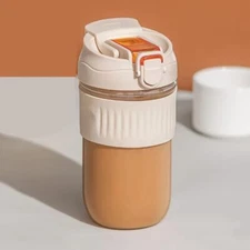 17oz Dual Drink Borosilicate Glass Reusable Travel Coffee and Tea Cup Mugs