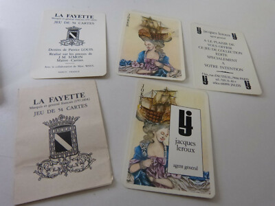 Jeu De 54 Cartes Anciennes Lafayette - Collection Vintage Sans Marque