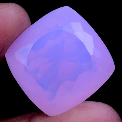60.10 Ct Natural Purple-Pink Opal Welo Unheated Certified Cushion Loose Gemstone