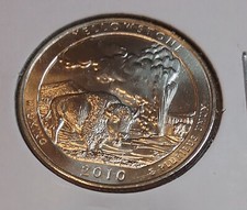 2010 Yellowstone Wyoming P America The Beautiful Quarter - BU - Uncirculated