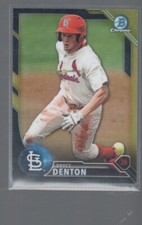 BRYCE DENTON 2016 BOWMAN CHROME PROSPECTS BLACK GOLD REFRACTOR #BCP245