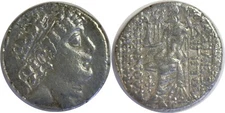 93-83 BC Seleucid Kingdom Philip I Philadelphos Silver Tetradrachm Cleaned