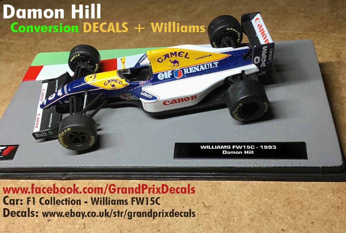 1/18 ＃0 Williams FW15 D.ヒル CAMELロゴ　1993 F1 Collection Williams FW15c 1993 Prost / Hill MISSING Camel