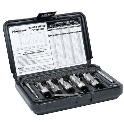 Hougen 12001 5 piece 1'' Depth of Cut ''12,000 Series'' Rotabroach Cutter Kit
