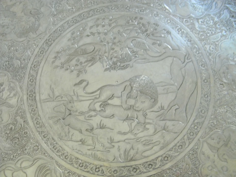 Argent Massif Qadjar Qajar Kadjar Sterling Silver Plat Silver Silber Perse - Photo 2/4