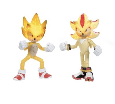 Super Sonic & Shadow Jakks Pacific 5  Light Up 2 Pack Sonic 3! Exclusive!!