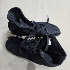 SANSHA Soho JB3C Women Canvass Lace-Up Jazz Shoe Black US Women:5M, Men:4M S06