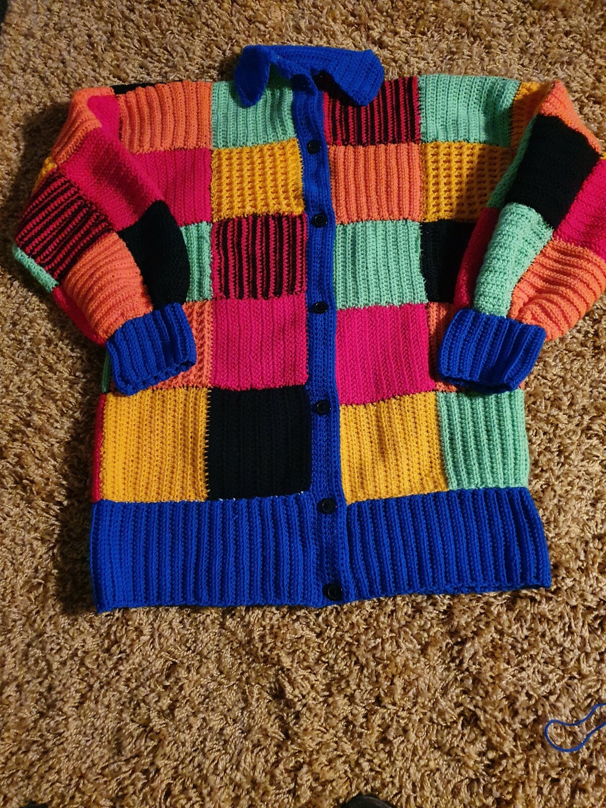 New Harry Styles Inspired Patchwork Cardigan 44in Chest
