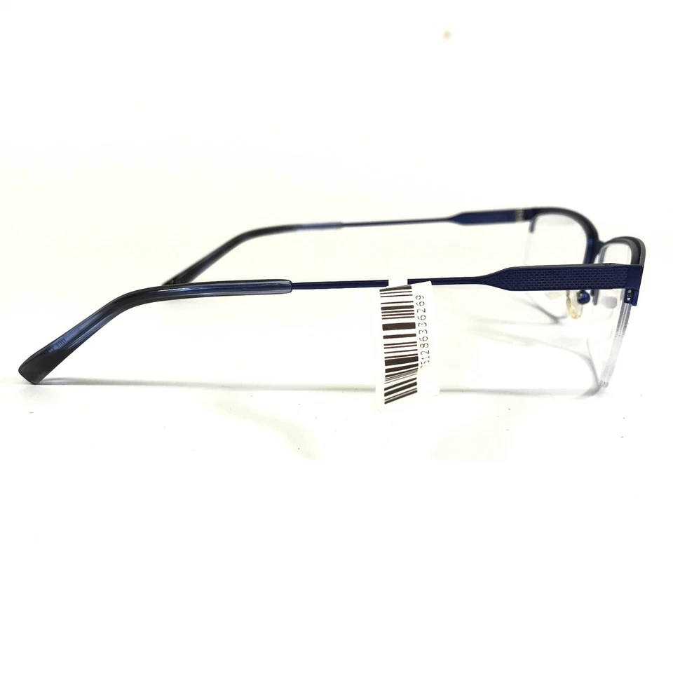 Jones New York Eyeglasses Frames J363 BLUE Square Half Rim Large 57-17-145 - Image 4 of 4