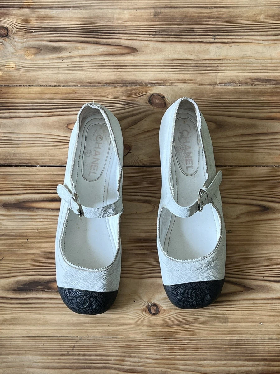 CHANEL Mary Jane Flats for Women with Upper Leather for sale | eBay