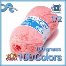OMEGACRYS [100grs] 1 of 2 - by Omega - Fine Crystal Yarn great for all crafts