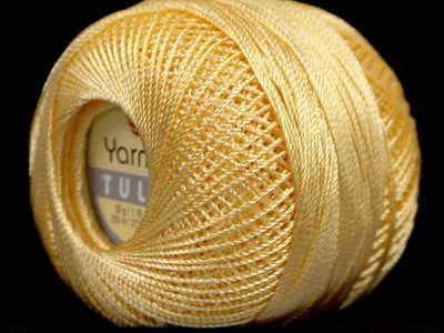 Pastel Yellow YarnArt Tulip Size 10 Microfiber Thread 17310 50g 273y Crochet