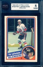 1984-85 OPC o-pee chee #129 Pat Lafontaine KSA 8 NM-MINT Rookie N Y Islanders RC