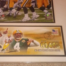 Brett Favre All-Time Passing Yards Leader Laminated 8x10 Photo/Cover Album