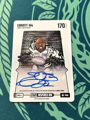 Emmitt Smith EMMITT-164 MBFA-2 Auto Bo Jackson Battle Arena 2025 Metallic Steel
