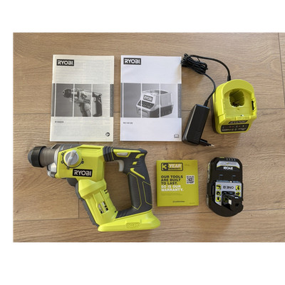 Ryobi R18SDS Bohrhammer 18V 2,5Ah Li-Ion Akku, Ladegerät, Anleitung Set