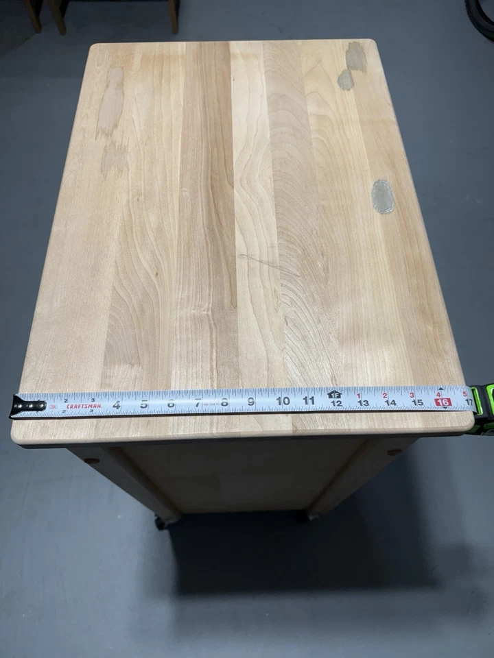  Carro de cocina de bloque de carnicero de madera maciza - Catskill Craftsmen #51527 Foto 2 de 4