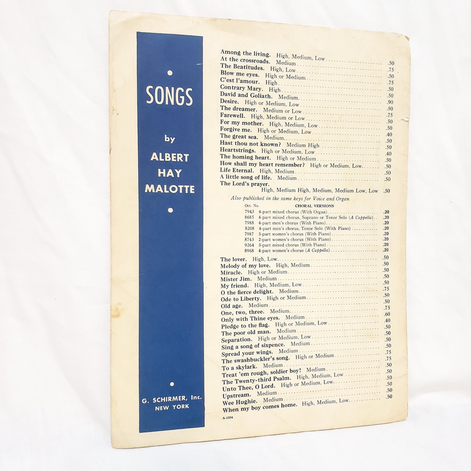 The Twenty Third Salm Voce e Pianoforte Spartiti 1937 Albert Hay Malotte foto 2