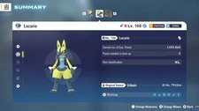 Lucario Shiny Alpha 6IVs Battle Ready - Legends ZA