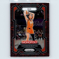 2024 Panini WNBA Monopoly Prizm Veronica Burton #1 Classic Red Icons Sun