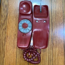 RARE Retro Rotary Leather Wrapped ITT 220 Trimline Phone late 60s-early 70s 