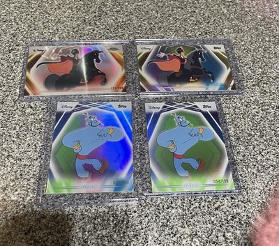 2026 Topps Disney Neon Aladdin Konvolut x4 Genie & Jafar nummeriert