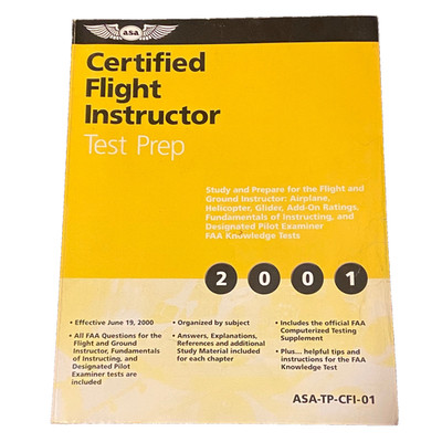 ASA Certified Flight Instructor Test Prep 2001 FAA Study Guide Vintage