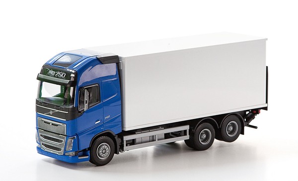 Emek - Volvo FH16 6X4 Blau Mit Kasten Und Heckklappe - 1/25 - EMEK89114-image