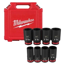 Milwaukee 49-66-7018 SHOCKWAVE Impact Duty 3/4" SAE 6 Point Socket Set - 8PC NEW