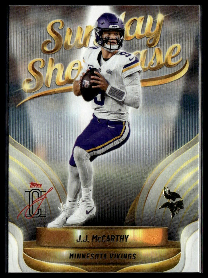 2025 Topps Signature Class #SS-20 J.J. McCarthy Sunday Showcase