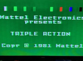 Intellivision 80's Mattel Game Triple Action Sears Triple Action Arcade Complete