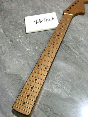 New 24 inch short scale Roasted Maple Guitar neck 22 fret big head Parts