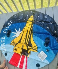 Snow Sleds Adults Winter Outdoor Sport Rocket Pattern Snow Tube Inflatable Sled