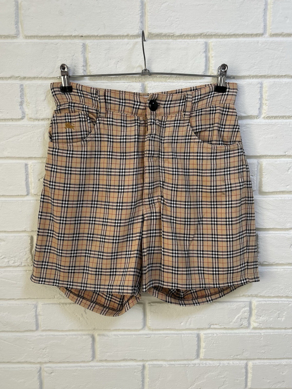 Vintage Burberry’s Nova Check Beige Shorts Size 28 Rare Luxury image 3