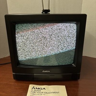 Mitsubishi MGA CS-1346R 13” CRT TV Television w/ Remote For Gaming